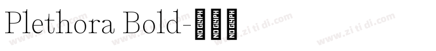 Plethora Bold字体转换